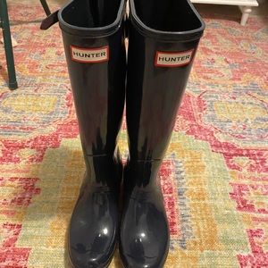 Hunter Rain-boots in Navy